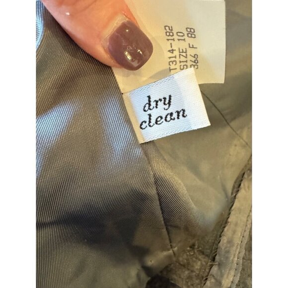 Pendleton Blazer Women 10 Gray Virgin Wool Single Breasted 3 Button Close Preppy - Picture 11 of 11